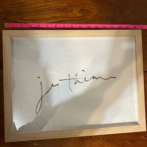 Framed 'Je T'aime' Wall Art